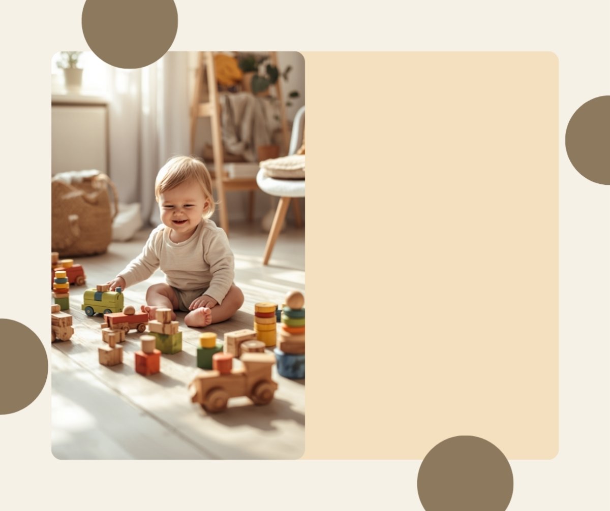 Giftfria leksaker för toddler 1–3 år — träleksaker och naturmaterial